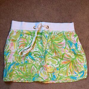 Lilly pulitzer Elephant ears print Hayden Mini skirt linen tie waist - small